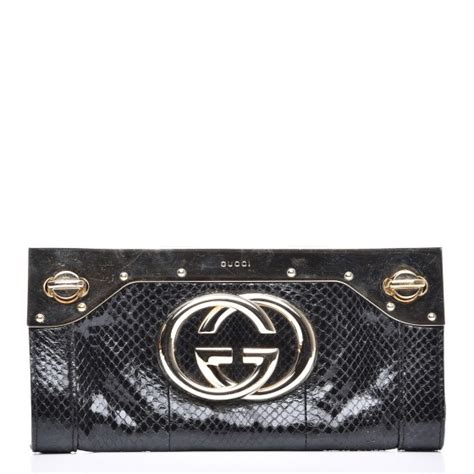 gucci britt starlight|GUCCI Python Britt Interlocking G Starlight Clutch Black 216586 .